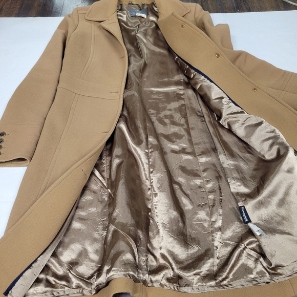 J. Crew Tan Women’s Wool Blend Italian Double Cloth Coat Lady Day Coat Tan Camel - Picture 4 of 11